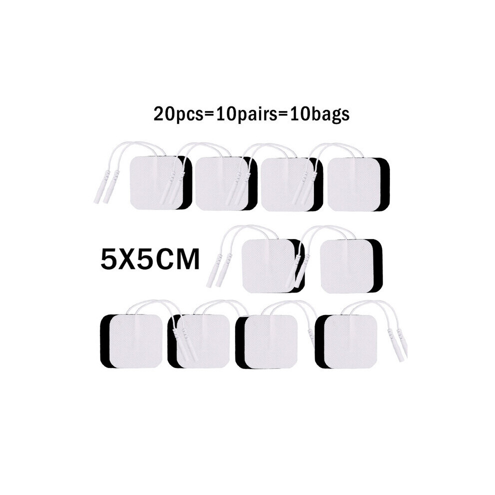 Dechoicelife (A-5X5cm 20Pcs) 20/10 Pcs Electrodes Massage Pads Acupuncture Digital Therapy Machine Reusable Tens Muscle Stimulator Electrode Pads For Tens