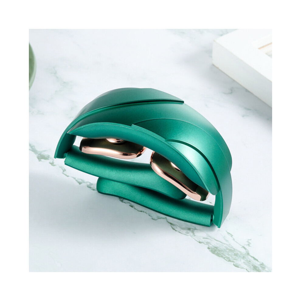 Dechoicelife Green (A-) Mini Foldable Electric Cervical Massager Shoulder Neck Pulse Microcurrent Cervical Spine Instrument Neck Massager Health Care