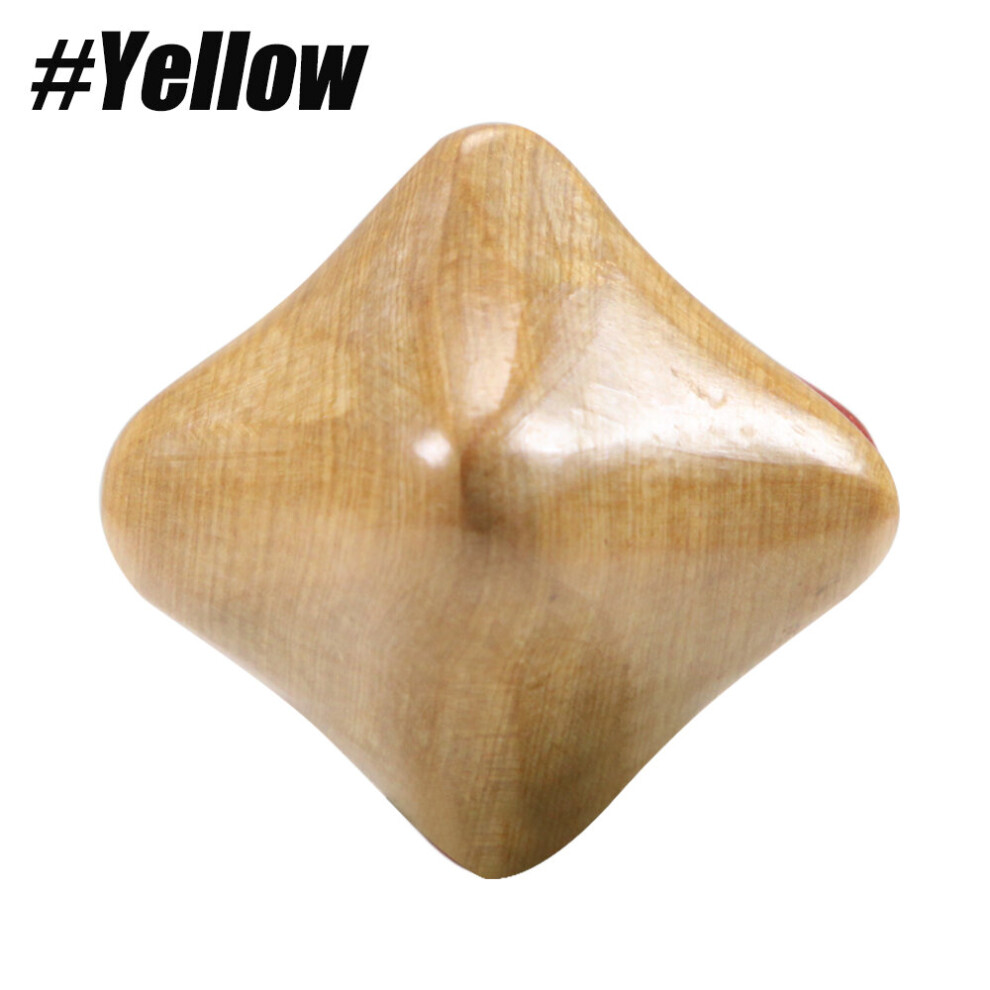 Dechoicelife Yellow (A-) Fragrant Wood Body Massage Tool Foot Reflexology Acupuncturethai Massager Roller Therapy Meridians Scrap Lymphatic Health Care