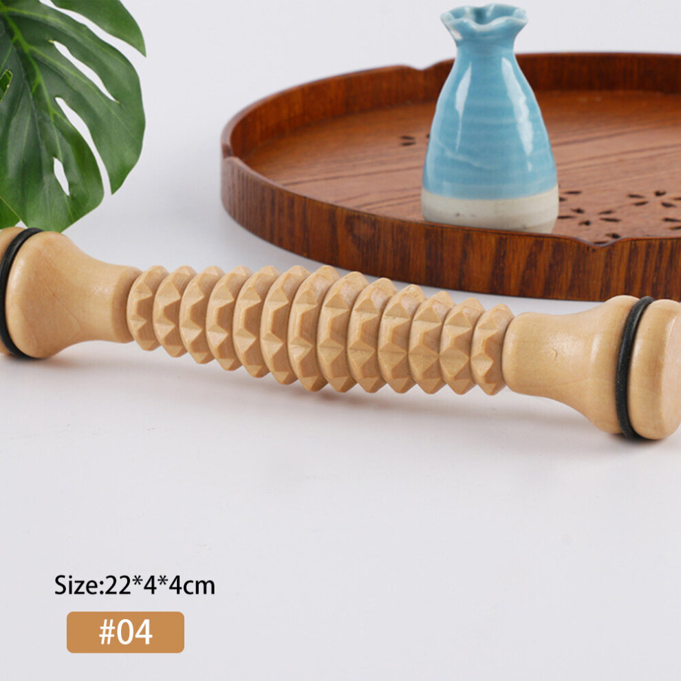 Dechoicelife (A-04) 1Pc Portable Wooden Roller Massager Relief Foot Massage Roller Relieve Stress Relax Muscles Relief Deep Tissue Massage Tool