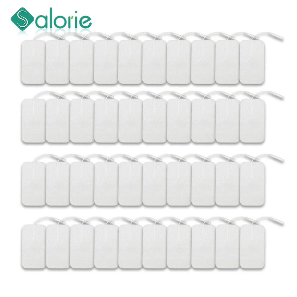 Dechoicelife (A-10 Pack (20Pcs)) 9X5cm Tens Pads Ems Electrode Patch Nerve Muscle Stimulator Silicone Gel Electrodes Digital Acupuncture Physiotherapy 2Mm Plug