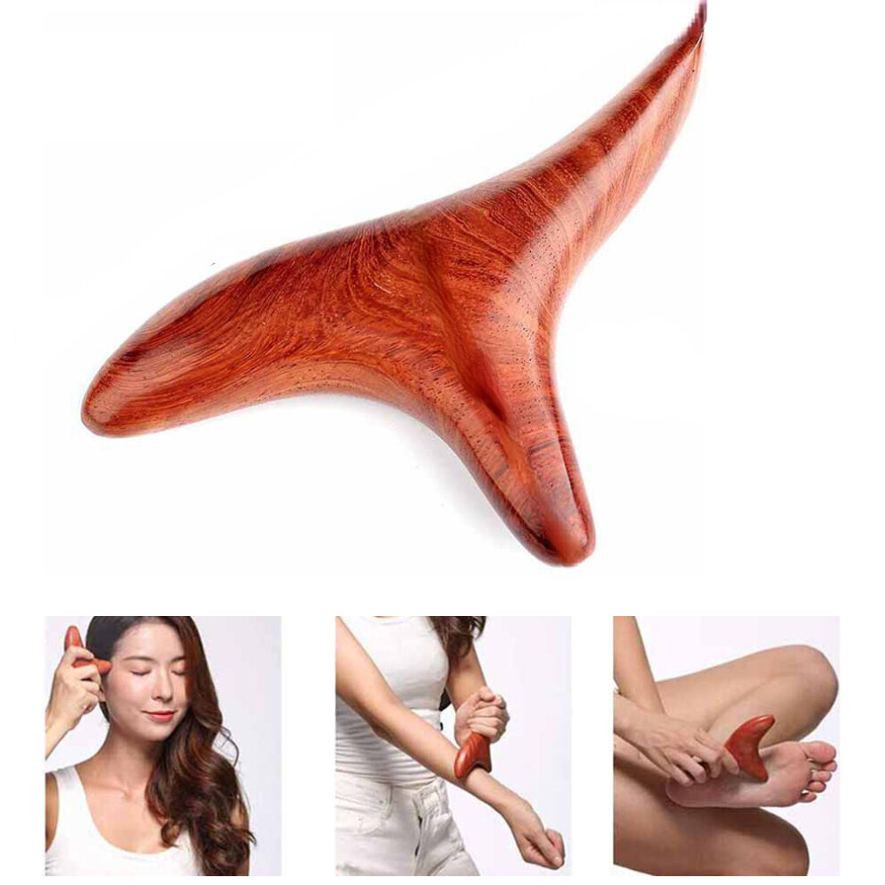 Dechoicelife (A-1Pcs) Fragrant Wood Body Massage Tool Foot Reflexology Acupuncturethai Massager Roller Therapy Meridians Scrap Lymphatic Health Care