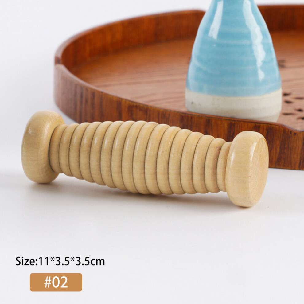 Dechoicelife (A-02) 1Pc Portable Wooden Roller Massager Relief Foot Massage Roller Relieve Stress Relax Muscles Relief Deep Tissue Massage Tool