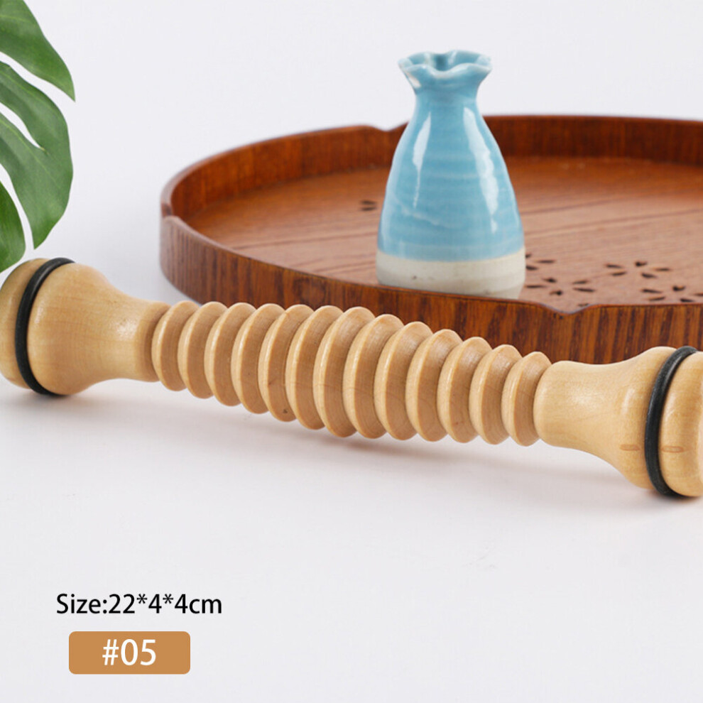Dechoicelife (A-05) 1Pc Portable Wooden Roller Massager Relief Foot Massage Roller Relieve Stress Relax Muscles Relief Deep Tissue Massage Tool