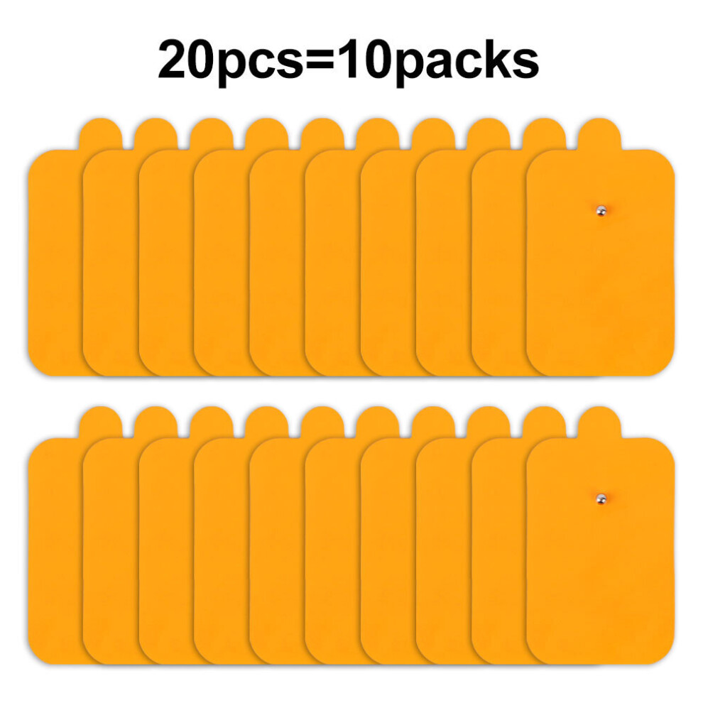 Dechoicelife (A-20Pcs Orange Pads) Replaceable Tens Ems Electrode Pads For Scupping Therapy Massager Machine Therapeutic Muscle Stimulator Acupuncture Apparatus