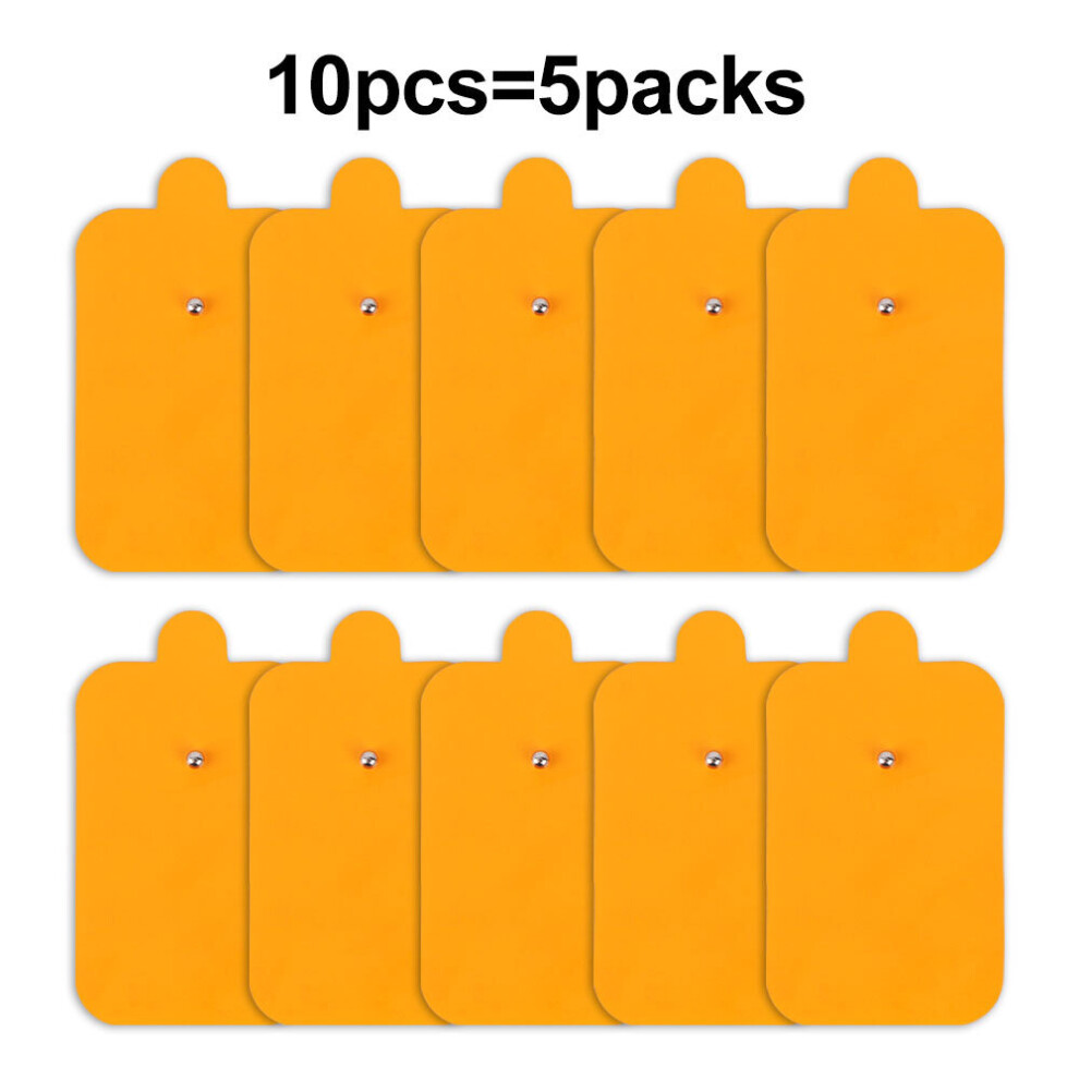 Dechoicelife (A-10Pcs Orange Pads) Replaceable Tens Ems Electrode Pads For Scupping Therapy Massager Machine Therapeutic Muscle Stimulator Acupuncture Apparatus