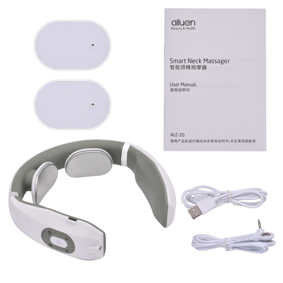 Dechoicelife Electric Pulse Neck Massager Battery Powered Custom Massager For Neck Cervical Traction Therapy Massage Stimulator Pain Relief