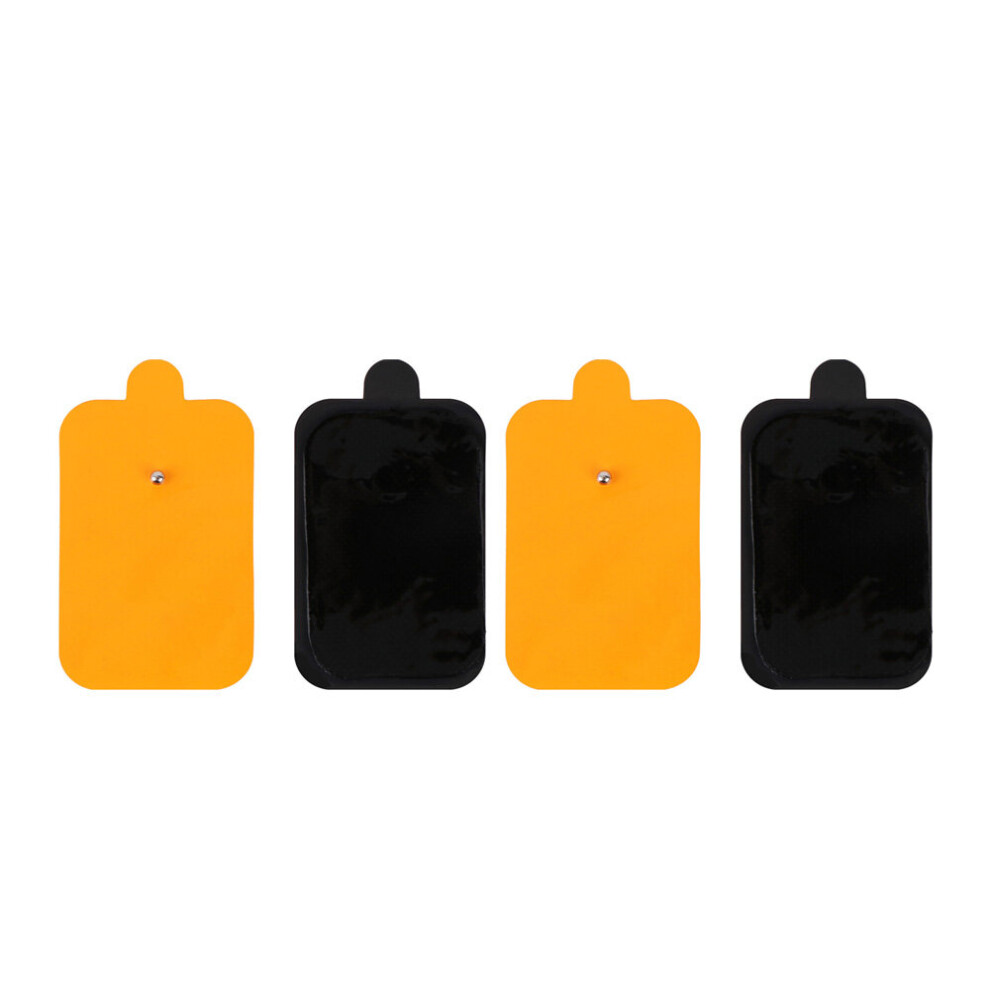 Dechoicelife (A-4Pcs Orange Pads) Replaceable Tens Ems Electrode Pads For Scupping Therapy Massager Machine Therapeutic Muscle Stimulator Acupuncture Apparatus