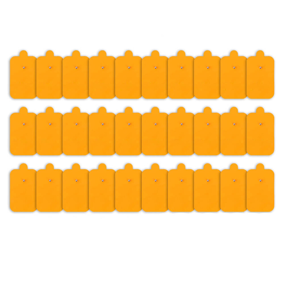 Dechoicelife (A-30Pcs Orange Pads) Replaceable Tens Ems Electrode Pads For Scupping Therapy Massager Machine Therapeutic Muscle Stimulator Acupuncture Apparatus