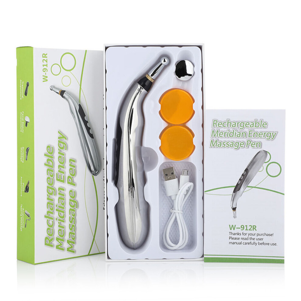 Dechoicelife (A-3 In 1 With Box) Electric Acupuncture Pen Pain Relief Therapy Muscle Healing Acupuncture Pen 9 Intensity Deep Tissue Massage Relief Pain Tools