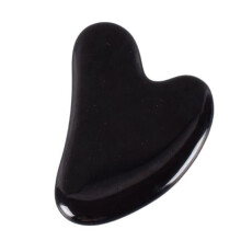 (a-Auburn) Wholesale Various Shape Black Obsidian Face Gua Sha Tool Sawtooth SPA Massager Acupuncture Facial Beauty Product For Health Care