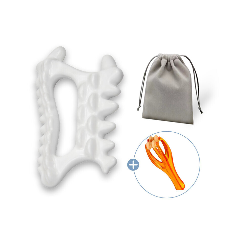 Dechoicelife (A-White) Skin Scraping Gouache Scraper Gua Sha Board Gua Sha Massage Tool Ceramic Korea For Facial Neck Back Whole Body Muscle Relaxing