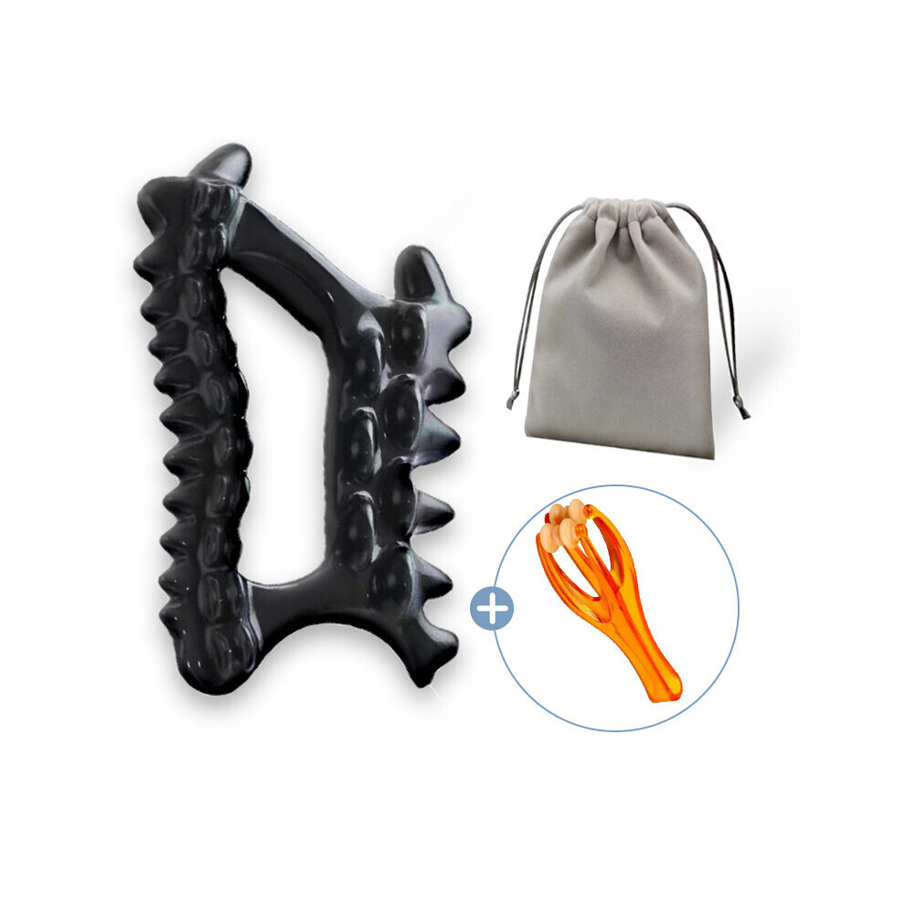 Dechoicelife (A-Black) Skin Scraping Gouache Scraper Gua Sha Board Gua Sha Massage Tool Ceramic Korea For Facial Neck Back Whole Body Muscle Relaxing
