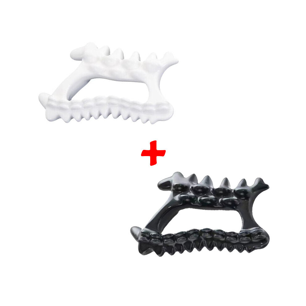 Dechoicelife (A-White Black) Skin Scraping Gouache Scraper Gua Sha Board Gua Sha Massage Tool Ceramic Korea For Facial Neck Back Whole Body Muscle Relaxing
