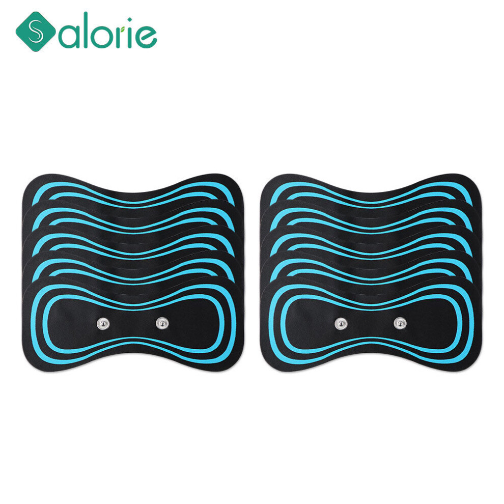 Dechoicelife (A-120Pcs Pads) Ems Neck Massage Electric Massager Cervical Neck Back Patch Pulse Muscle Stimulator Portable Relief Pain Tens Electrode Pads