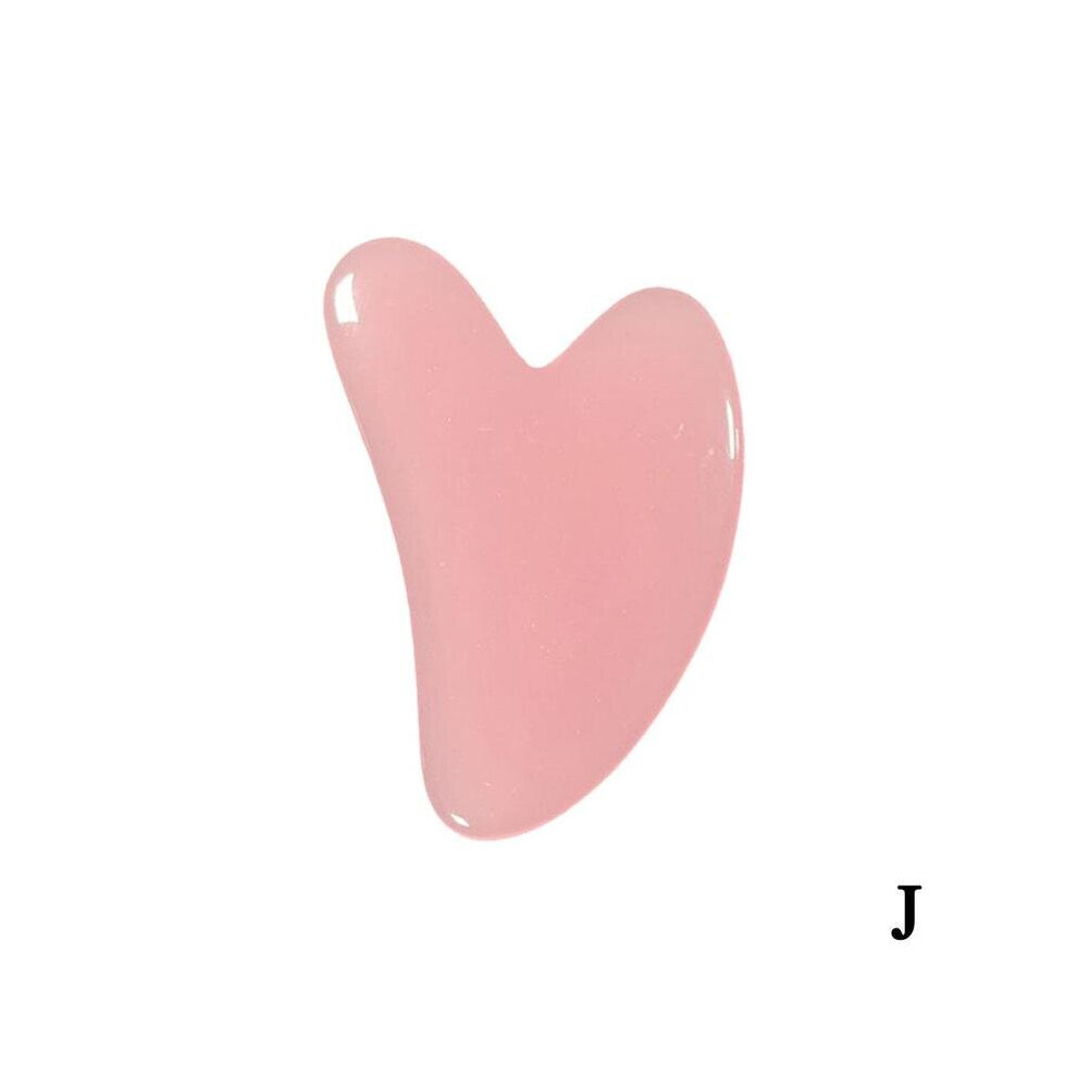 Dechoicelife (A-N) 2Pcs/Set Kamien Gua Sha For Face Massage Rose Resin Face Massage Roller Gua Sha Scraper Board Face X6i6