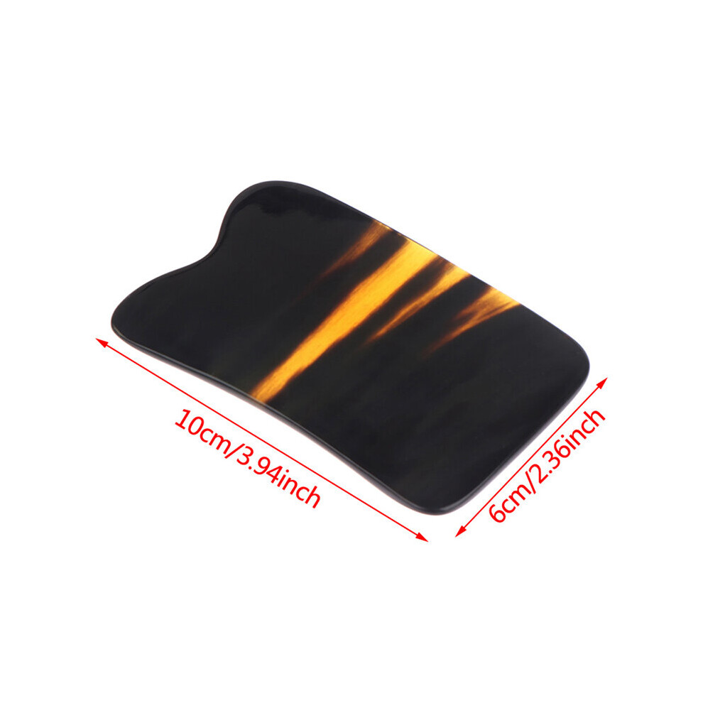 Dechoicelife (A-A1) Horn Guasha Board Scraping Plate Massage Tool Spa Acupuncture Stone Scraper Body Massager Chinese Traditional 1 Piece
