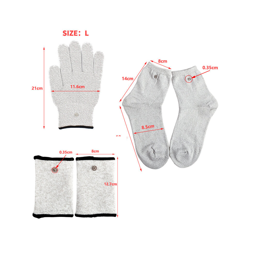 Dechoicelife (A-Three-Piece Suit) Conductive Fiber Knee Sleeve Electrode Tens Ems Unit Muscle Stimulator Physiotherapy For Tens Machine Physiotherapy Instrumen
