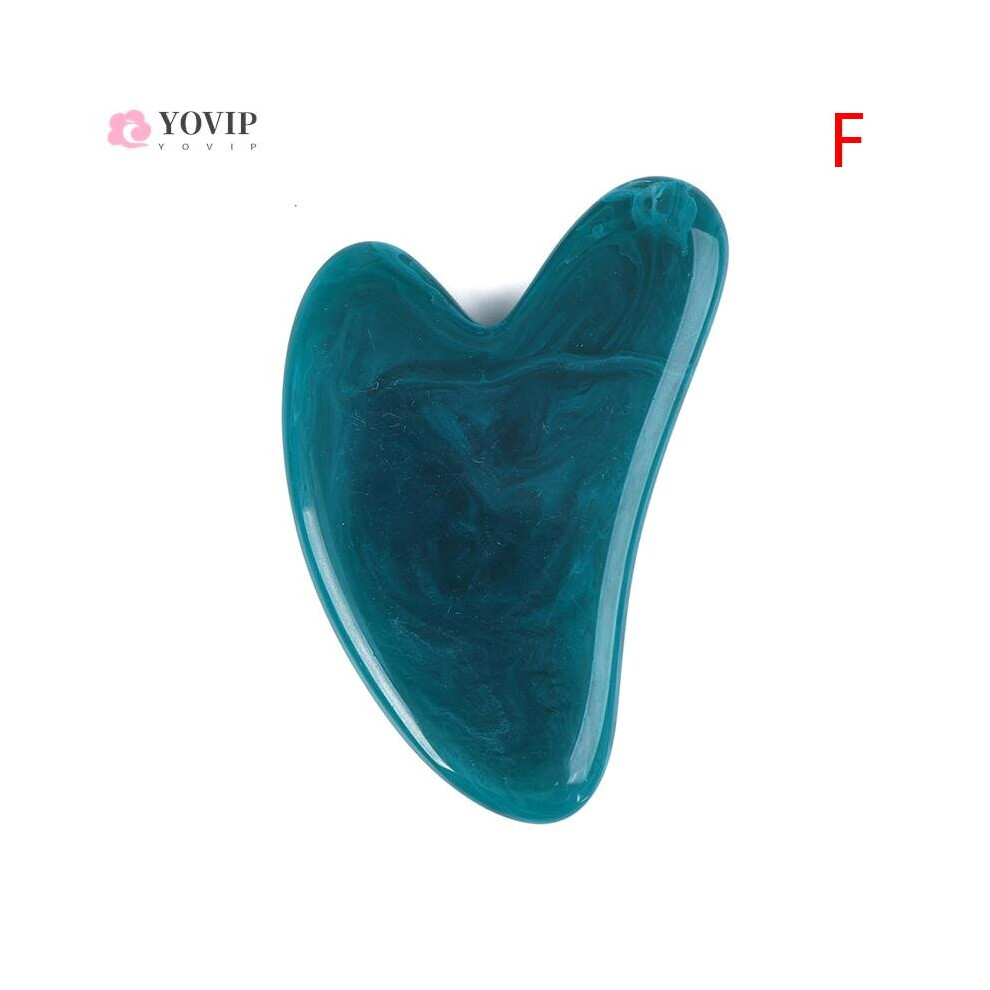 Dechoicelife Orange (A-) 1Pc Heart Shape Spa Massage Beeswax Gua Sha Scraping Massage Scraper Face Massager Acupuncture Guasha Board Massager For Face