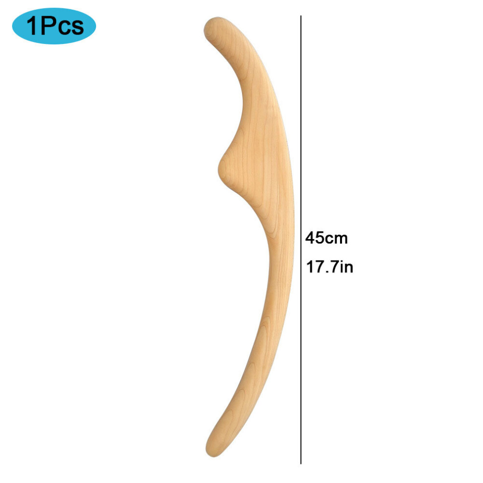 Dechoicelife (A-Set A-1Pcs) Lymphatic Drainage Massager Wooden Gua Sha Scraper Body Acupressure Physical Therapy Tool Anti Cellulite Relieve Muscle Fatigue