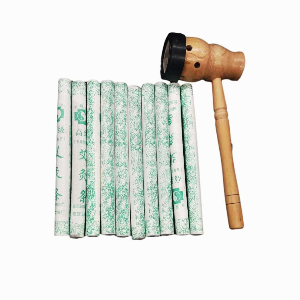 Dechoicelife Moxibustion Moxa Box With 10 Pure Moxa Stick Rolls - Traditional Chinese Massage Therapy For Antistress & Acupuncture