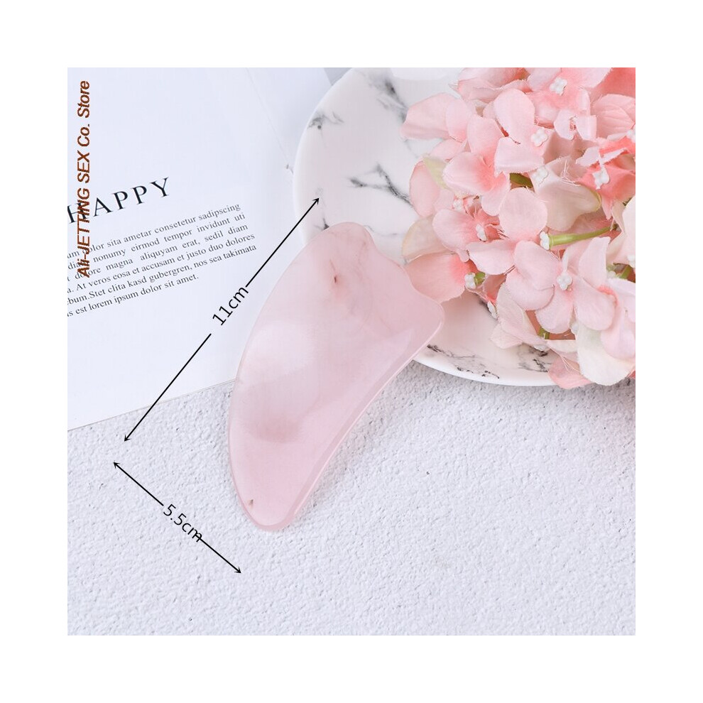 Dechoicelife Pink (A- 1Pc) 1Pc Face Spa Massage Beeswax Guasha Scraping Massage Scraper Face Massager Acupuncture Gua Sha Board Spa Massage Tool
