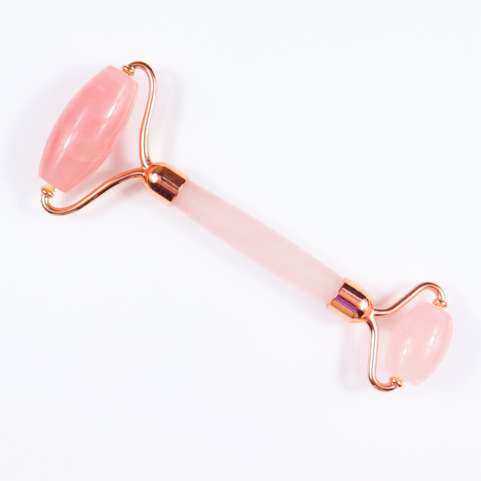 Photos - Facial Cleansing Brush  Jade Face Care Roller Massager Natural Stone Rose Quartz Obsidian Crystal Facial Body Neck Health Skin Care(a-Rose quartz)