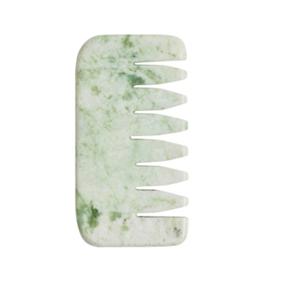 Dechoicelife (A-02) Gua Sha Stone Massage Board Natural Guasha Plate Jade Head Scalp Scraping Massager Comb Face Massager Scrapers Tools