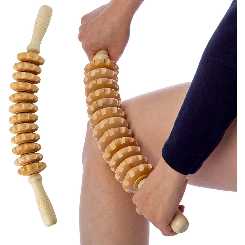 Dechoicelife Wood Therapy Roller Massage Tools,Lymphatic Drainage,Maderoterapia Colombiana,Cellulite Trigger Point Manual Muscle Release