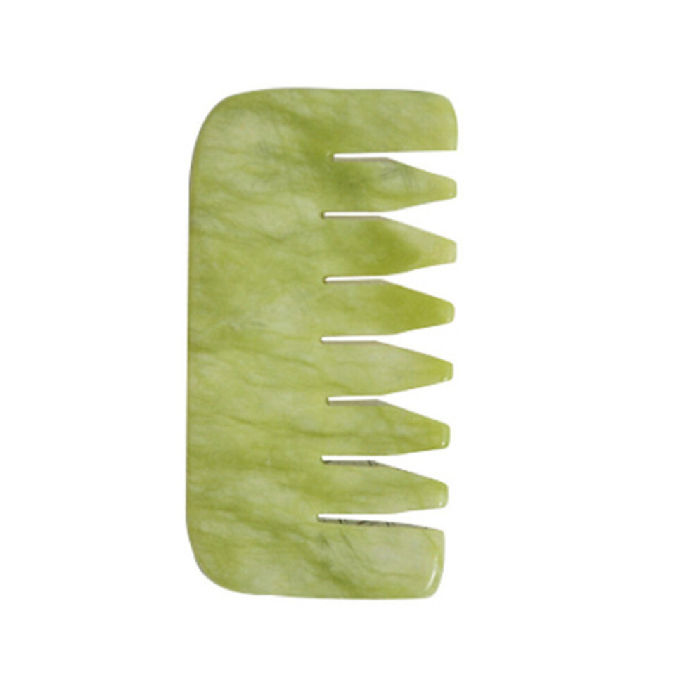 Dechoicelife (A-01) Gua Sha Stone Massage Board Natural Guasha Plate Jade Head Scalp Scraping Massager Comb Face Massager Scrapers Tools