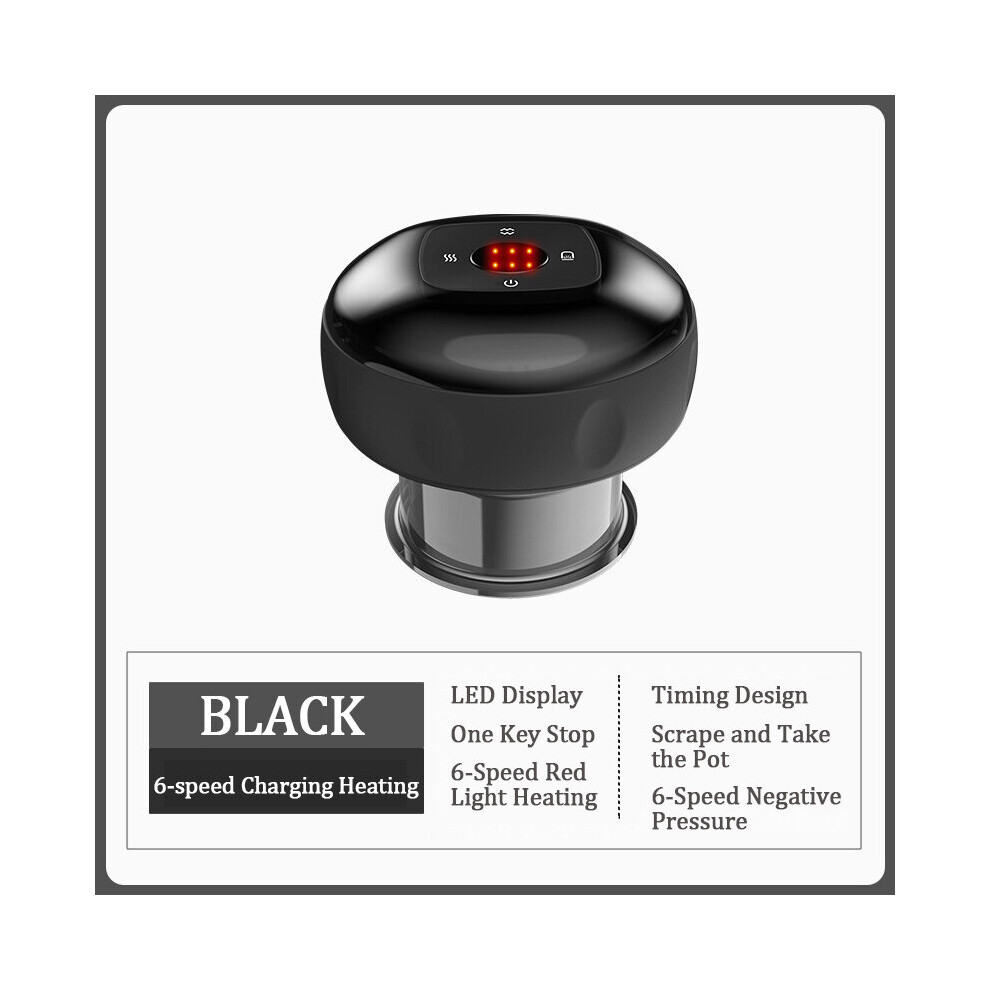 Dechoicelife Black (A-) Electric Vacuum Cupping Massage Body Cups Anti-Cellulite Therapy Massager For Body Electric Guasha Scraping Fat Burner Slimming