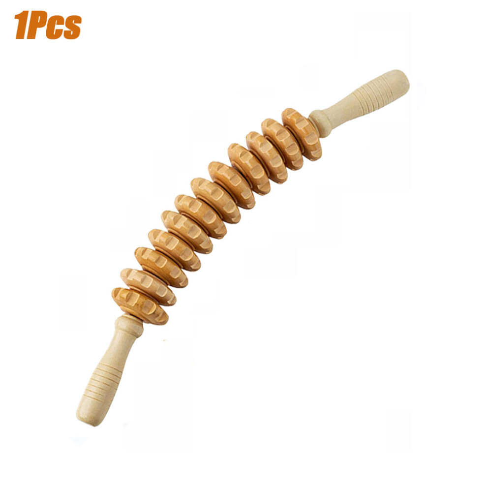 Dechoicelife Red (A-) Wood Massage Tools Anti Cellulite Massage Roller Wooden Gua Sha Tools Wooden Handheld Massage Cup For Lymphatic Drainage