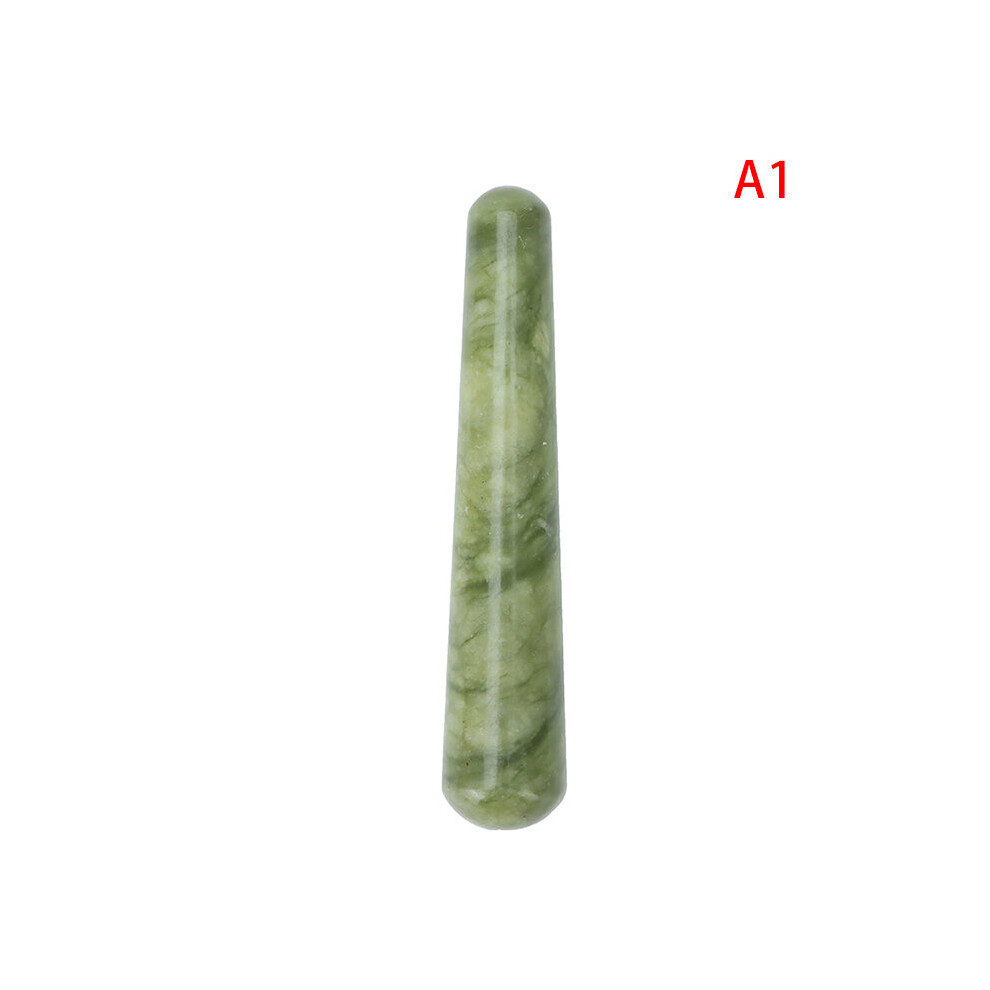 Dechoicelife White (A-A) Natural Jade Yoni Wand Natural Crystal Massage Wand Obsidian Yoni Stick Natural Stone Body Massage Stick Face Massager Bar
