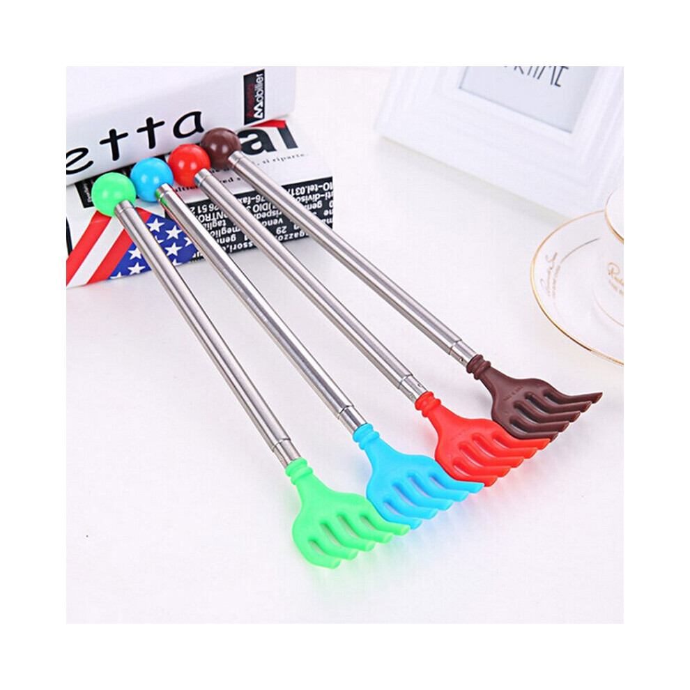 Dechoicelife Orange (A-) Scratching Backscratcher Back Scratcher Telescopic Massager Kit Back Scraper Extendable Telescoping Itch Health Products Hackle