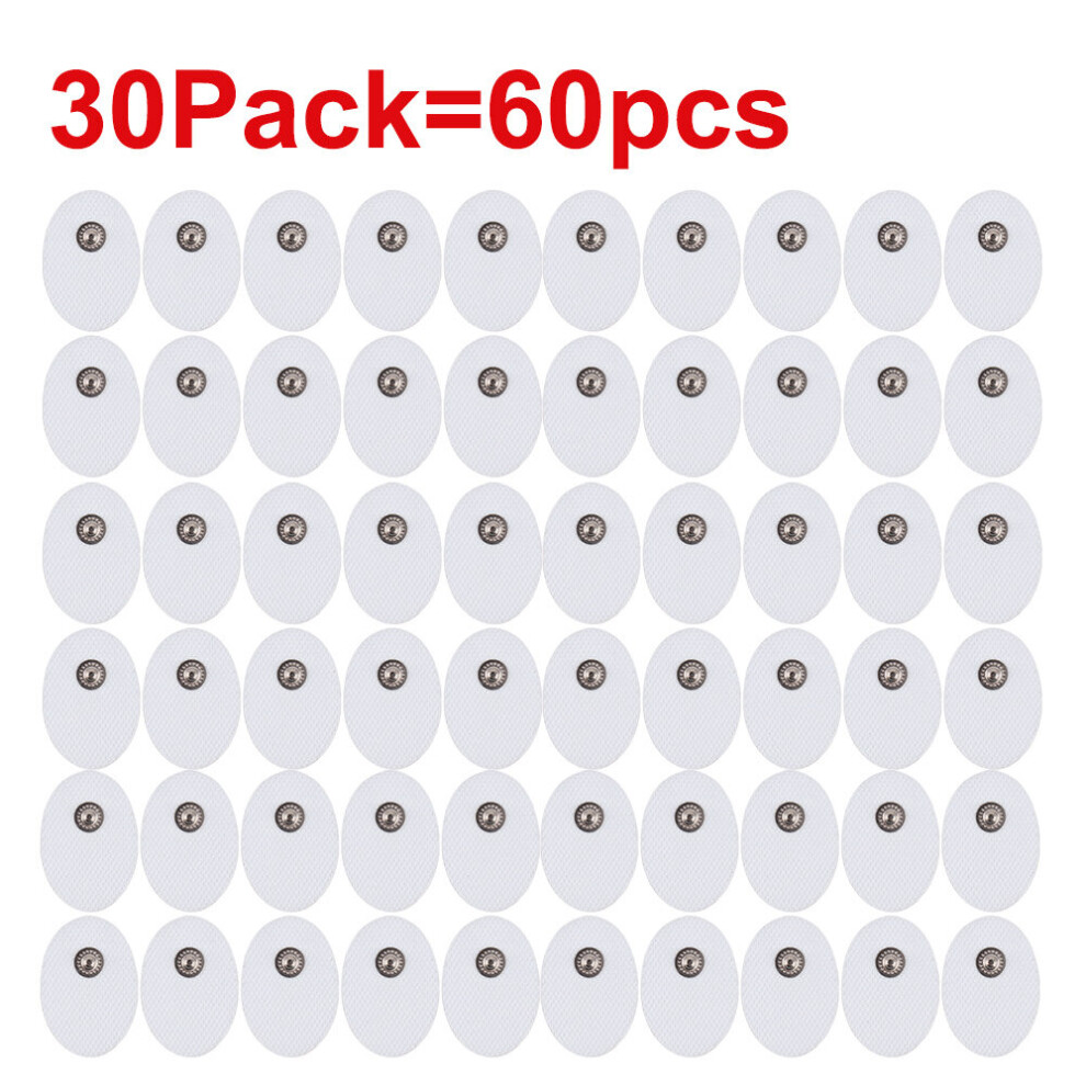 (a-30 Pack (60pcs)) Electrode Pads for TENS Unit Physiotherapeutic Patch Replacement TENS Massage Machine Electronic Physiotherapy Massager Therapy