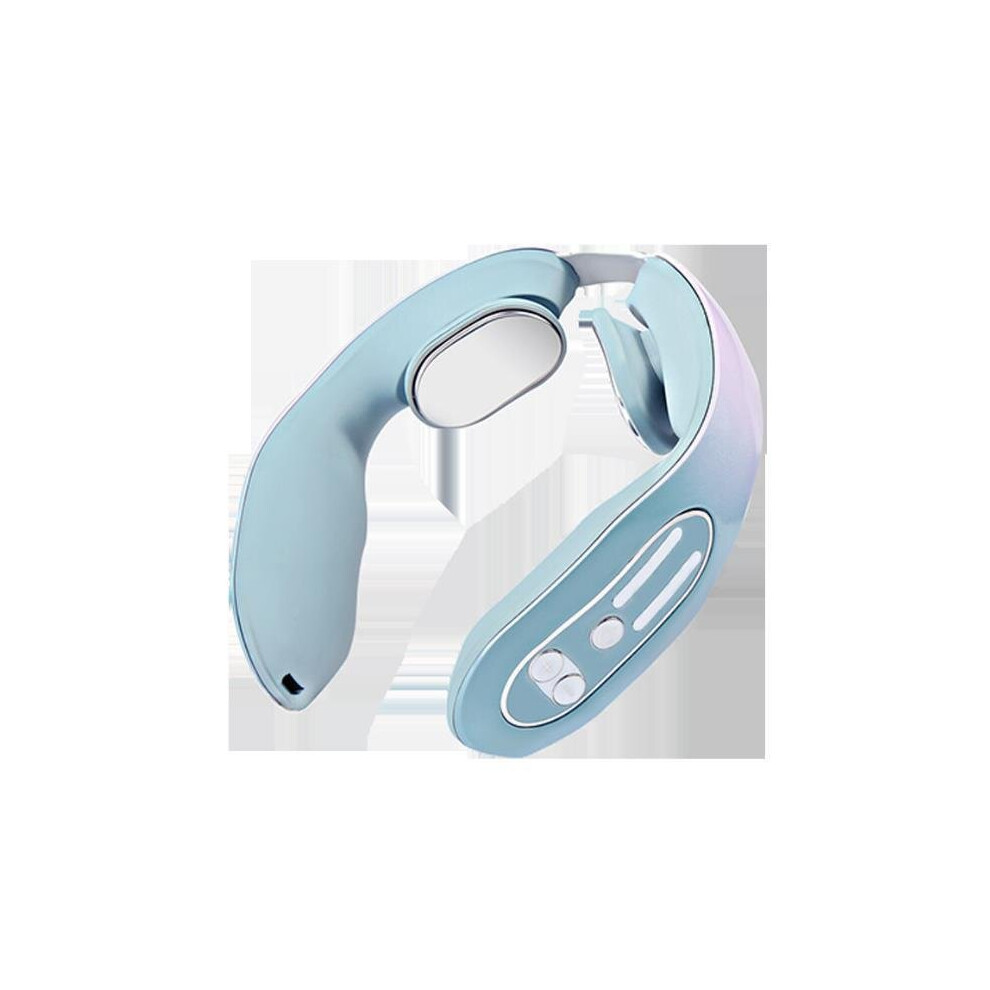 Dechoicelife Blue (A-) Smart Electric Neck And Shoulder Pulse Massager Kneading Tens Wireless Heat Cervical Vertebra Relax Pain Relief Massage Machine