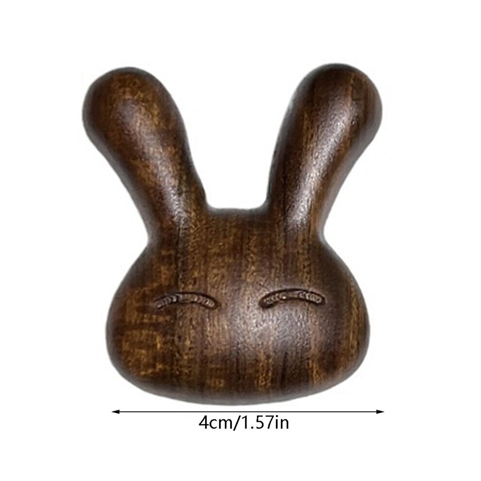 Dechoicelife 1Pc Wood Facial Massage Comb Wooden Handle Piece Green Sandalwood Eye Massage Small Rabbit Comb