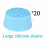 (a-large 20 pcs) Shockwave Therapy Machine Accessories For ED Treatment Replaceable Shock Wave Handle Working Head Blue Silicone Sleeve 1