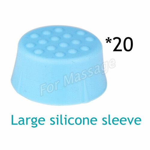 (a-large 20 pcs) Shockwave Therapy Machine Accessories For ED Treatment Replaceable Shock Wave Handle Working Head Blue Silicone Sleeve