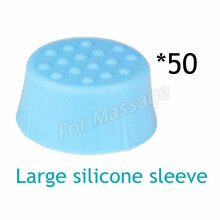(a-large 50 pcs) Shockwave Therapy Machine Accessories For ED Treatment Replaceable Shock Wave Handle Working Head Blue Silicone Sleeve