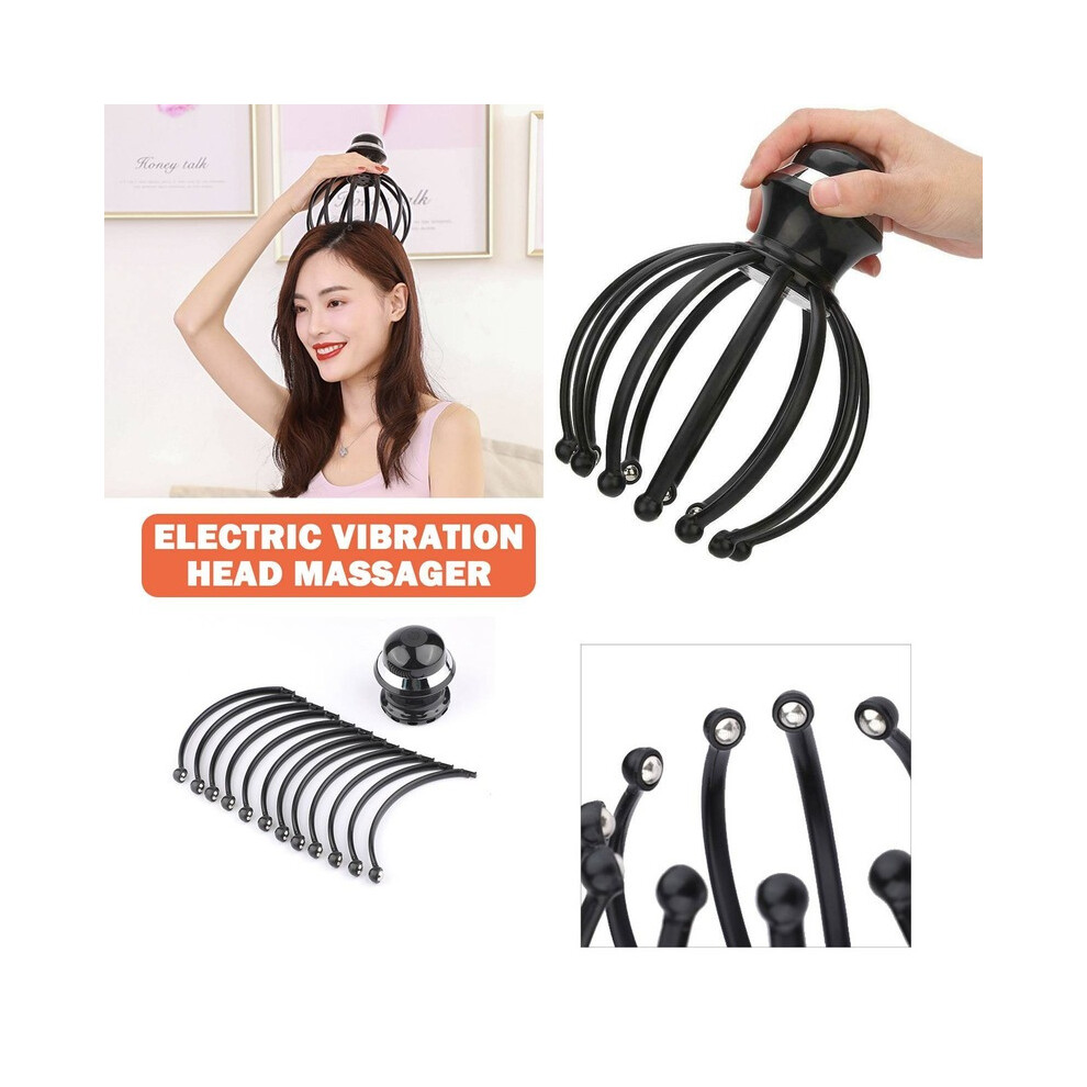 Dechoicelife Electric Vibration Head Massager Fatigue Stress Relief Massage Headache Stimulate Blood Circulate Octopus Scalp 12 Claw