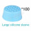 (a-large 100 pcs) Shockwave Therapy Machine Accessories For ED Treatment Replaceable Shock Wave Handle Working Head Blue Silicone Sleeve 1