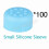 (a-small 100pcs) Shockwave Therapy Machine Accessories For ED Treatment Replaceable Shock Wave Handle Working Head Blue Silicone Sleeve 1