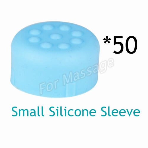 (a-small 50pcs) Shockwave Therapy Machine Accessories For ED Treatment Replaceable Shock Wave Handle Working Head Blue Silicone Sleeve