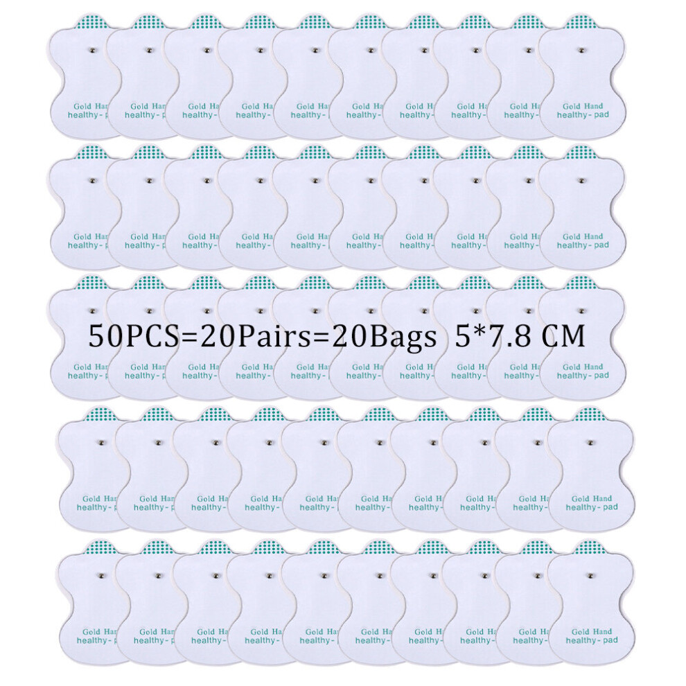 (a-50PCS  5X7.8CM) Reusable Electrode Pads Conductive Gel For EMS Tens Pulse Muscle Stimulator Machine Physiotherapy Body Massage Tools Accessories-image-OPC-PC9NPGH-NEW