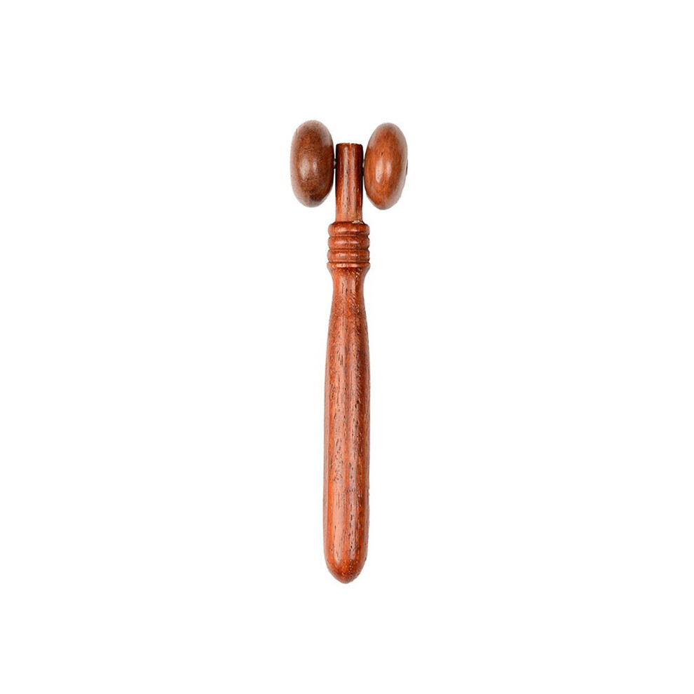 Dechoicelife (A-Auburn) Wooden Roller Body Reflexology Acupuncture Therapy Meridians Scrap Lymphatic Drainage Face Lift Tool Massager