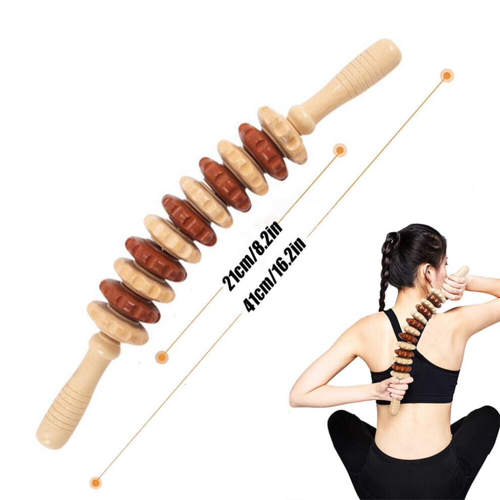 Dechoicelife (A-1) Wood Therapy Massage Tools,Massage Roller Stick Lymphatic Drainage Massager Handheld For Release Cellulite Relieve Muscle Stress