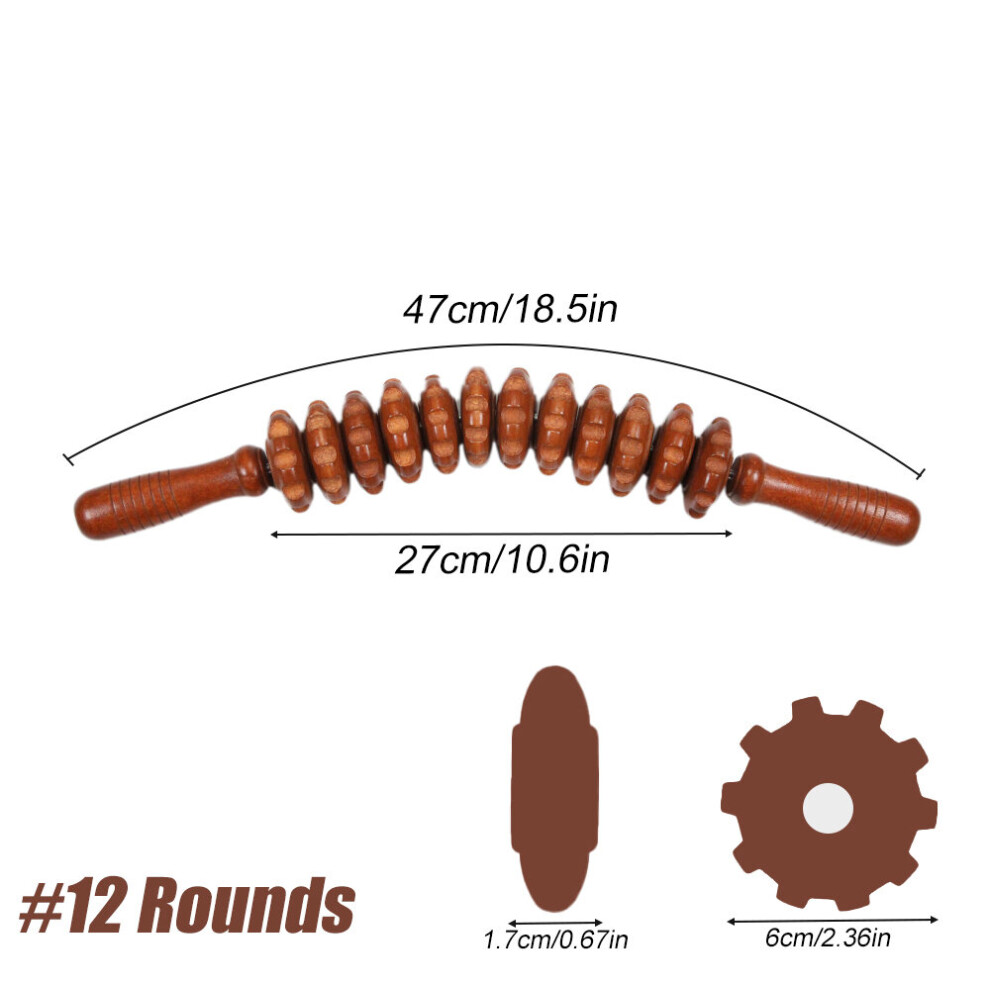Dechoicelife (A-12) Wood Therapy Massage Tools,Massage Roller Stick Lymphatic Drainage Massager Handheld For Release Cellulite Relieve Muscle Stress