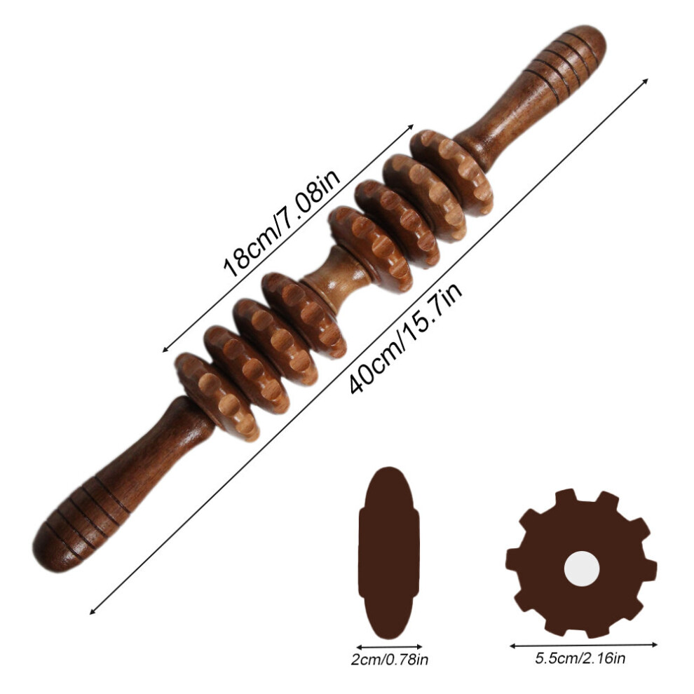 Dechoicelife (A-10) Wood Therapy Massage Tools,Massage Roller Stick Lymphatic Drainage Massager Handheld For Release Cellulite Relieve Muscle Stress