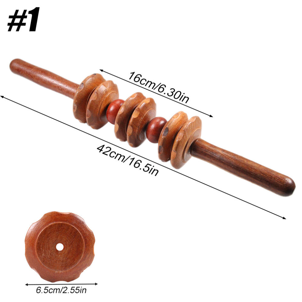 Dechoicelife (A-13) Wood Therapy Massage Tools,Massage Roller Stick Lymphatic Drainage Massager Handheld For Release Cellulite Relieve Muscle Stress
